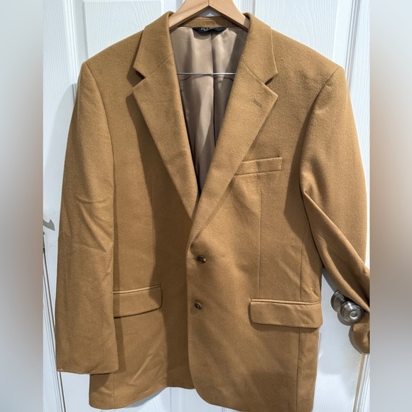 Jos. A. Bank Other - Jos. A. Bank Tan Coat Notched Lapels 100% Cashmere Old Money Quiet Luxury